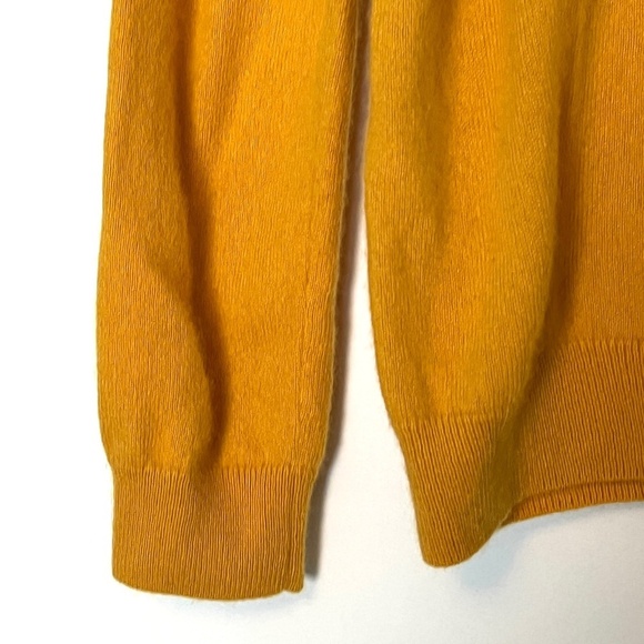 Talbots Audrey Pure Cashmere Sweater in Goldenrod Yellow, L - Picture 6 of 8